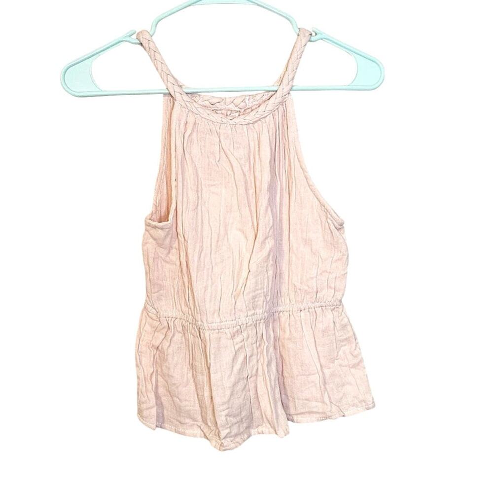 Sim & Sam Size Medium M Blush Pale Pink Braided Top Blouse Pastel NWT NEW